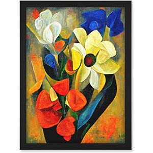 Doppelganger33 LTD Cubist Abstract Flower Bouquet Still Life Oil Painting Artwork Framed A3 Wall Art Print Doppelganger33 LTD Cubist Abstract Flower Bouquet Still Life Oil Painting Artwork Framed A3 Wall Art Print