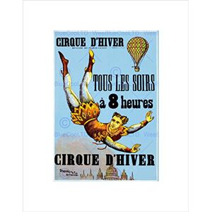 Wee Blue Coo Circus Cirque D'hiver Winter Acrobat Balloon Harlequin France Wall Art Print Wee Blue Coo Circus Cirque D'hiver Winter Acrobat Balloon Harlequin France Wall Art Print