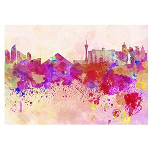 Wee Blue Coo Travel Painting Cityscape Las Vegas Nevada USA Wall Art Print Wee Blue Coo Travel Painting Cityscape Las Vegas Nevada USA Wall Art Print
