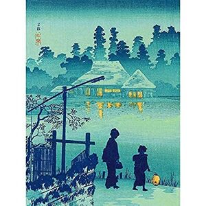 Wee Blue Coo Takahashi Shotei Japanese House Lake Unframed Art Print Poster Wall Decor 12X16 Inch Wee Blue Coo Takahashi Shotei Japanese House Lake Unframed Art Print Poster Wall Decor 12X16 Inch