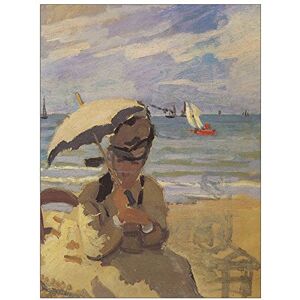 ArtPlaza "Monet Claude Camille Monet on the beach at Trouville Decorative Panel, Wood, Multi-Colour, 60 x 1.8 x 80 cm ArtPlaza "Monet Claude Camille Monet on the beach at Trouville Decorative Panel, Wood, Multi-Colour, 60 x 1.8 x 80 cm