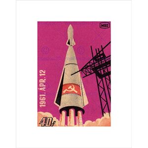 Wee Blue Coo POSTAGE STAMP SOVIET RUSSIA 1961 ROCKET SPACE BLACK FRAMED ART PRINT B12X12293 Wee Blue Coo POSTAGE STAMP SOVIET RUSSIA 1961 ROCKET SPACE BLACK FRAMED ART PRINT B12X12293