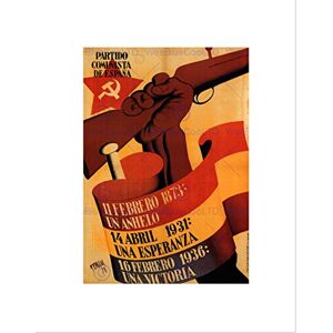 Wee Blue Coo POLITICAL COMMUNIST PARTY SPAIN SPANISH CIVIL WAR GUN FRAMED ART PRINT B12X1001 Wee Blue Coo POLITICAL COMMUNIST PARTY SPAIN SPANISH CIVIL WAR GUN FRAMED ART PRINT B12X1001