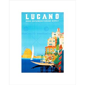 Wee Blue Coo Vintage Travel Switzerland Buzzi Lugano Suisse New Wall Art Print Wee Blue Coo Vintage Travel Switzerland Buzzi Lugano Suisse New Wall Art Print
