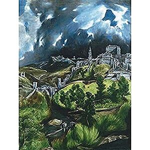 Fine Art Prints El Greco View Of Toledo Spain Expressive Painting Art Print Canvas Premium Wall Decor Poster Mural, 16 x 12 inches Fine Art Prints El Greco View Of Toledo Spain Expressive Painting Art Print Canvas Premium Wall Decor Poster Mural, 16 x 12 inches