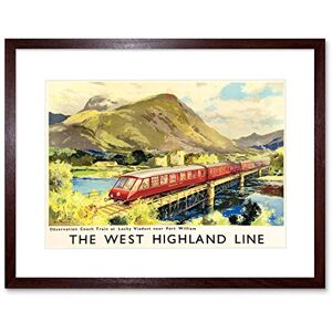 Wee Blue Coo Travel Rail Scotland West Highland Line British Railways Framed Wall Art Print Wee Blue Coo Travel Rail Scotland West Highland Line British Railways Framed Wall Art Print