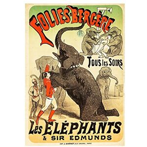 Wee Blue Coo Theatre Ad Edmunds Elephant Folies Bergere Paris Wall Art Print Wee Blue Coo Theatre Ad Edmunds Elephant Folies Bergere Paris Wall Art Print