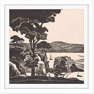Artery8 Bernard Essers Breton Bay Trees Rocks Bw Landscape Square Wooden Framed Wall Art Print Picture 16X16 Inch Artery8 Bernard Essers Breton Bay Trees Rocks Bw Landscape Square Wooden Framed Wall Art Print Picture 16X16 Inch