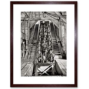 Wee Blue Coo Black White Y Coal Miners Lift Elevator Shaft Framed Wall Art Print Wee Blue Coo Black White Y Coal Miners Lift Elevator Shaft Framed Wall Art Print
