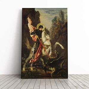 Big Box Art Canvas Print Wall Art Gustave Moreau George and The Dragon Mounted & Stretched Box Frame Picture Home Decor for Kitchen, Living Room, Bedroom, Hallway, Multi-Colour, 20x14 Inch Big Box Art Canvas Print Wall Art Gustave Moreau George and The Dragon Mounted & Stretched Box Frame Picture Home Decor for Kitchen, Living Room, Bedroom, Hallway, Multi-Colour, 20x14 Inch