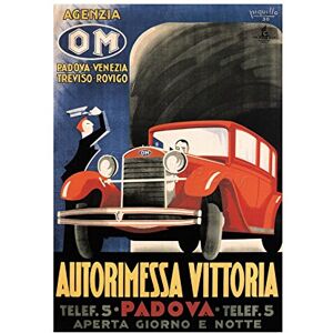 Wee Blue Coo Vintage Ad Victory Garage Padova Italy Retro Wall Art Print Wee Blue Coo Vintage Ad Victory Garage Padova Italy Retro Wall Art Print