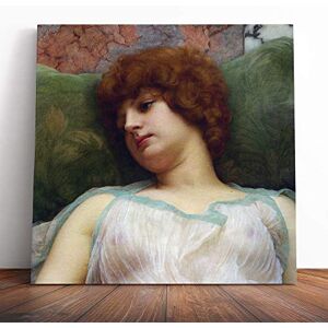 Big Box Art Canvas Print Wall Art John William Godward Idle Moments Mounted & Stretched Box Frame Picture Home Decor for Kitchen, Living Room, Bedroom, Hallway, Muli-Colour, 20x20 Inch Big Box Art Canvas Print Wall Art John William Godward Idle Moments Mounted & Stretched Box Frame Picture Home Decor for Kitchen, Living Room, Bedroom, Hallway, Muli-Colour, 20x20 Inch