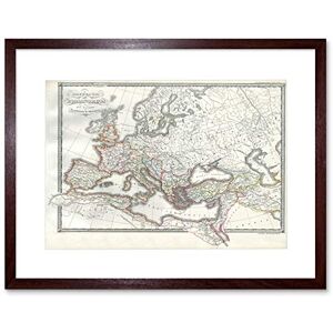 Wee Blue Coo 1850 Map Roman Empire Divided East West Ancient Rome Framed Wall Art Print Wee Blue Coo 1850 Map Roman Empire Divided East West Ancient Rome Framed Wall Art Print