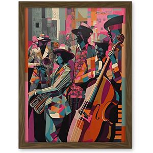 Artery8 New Orleans Jazz Festival Musicians Warming Up in the City Street Abstract Modern Painting Artwork Framed Wall Art Print 18X24 Inch Artery8 New Orleans Jazz Festival Musicians Warming Up in the City Street Abstract Modern Painting Artwork Framed Wall Art Print 18X24 Inch