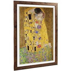 Big Box Art Framed Print of Gustav Klimt The Kiss No.3 Design Wall Art Picture Home Decor for Kitchen, Living, Dining Room, Bedroom, Hallway, Office, Walnut, A2 / 24.5x18 Inch / 62x45cm Big Box Art Framed Print of Gustav Klimt The Kiss No.3 Design Wall Art Picture Home Decor for Kitchen, Living, Dining Room, Bedroom, Hallway, Office, Walnut, A2 / 24.5x18 Inch / 62x45cm
