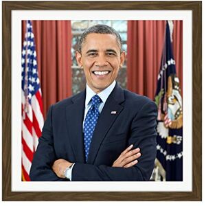 Artery8 Souza Portrait US President Barack Obama Photo Square Wooden Framed Wall Art Print Picture 16X16 Inch Artery8 Souza Portrait US President Barack Obama Photo Square Wooden Framed Wall Art Print Picture 16X16 Inch