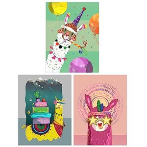 Wee Blue Coo Pack of 3 Kids Bedroom Llama Cool White Yellow Pink Camping Party Colourful Unframed Wall Art Living Room Prints Set Wee Blue Coo Pack of 3 Kids Bedroom Llama Cool White Yellow Pink Camping Party Colourful Unframed Wall Art Living Room Prints Set