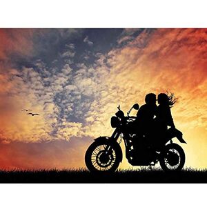 Wee Blue Coo Photograph Composition Sunset Motorbike Lovers Silhouette Art Print Poster Wall Decor 12X16 Inch Wee Blue Coo Photograph Composition Sunset Motorbike Lovers Silhouette Art Print Poster Wall Decor 12X16 Inch