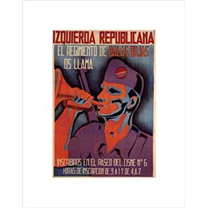 Wee Blue Coo WAR SPANISH CIVIL RED BULLET BRIGADE SPAIN ENLIST RETRO FRAMED PRINT B12X2126 Wee Blue Coo WAR SPANISH CIVIL RED BULLET BRIGADE SPAIN ENLIST RETRO FRAMED PRINT B12X2126