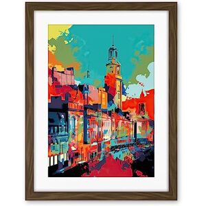Artery8 Nottingham City England Cityscape Vibrant Abstract Artwork Framed Wall Art Print 18X24 Inch Artery8 Nottingham City England Cityscape Vibrant Abstract Artwork Framed Wall Art Print 18X24 Inch