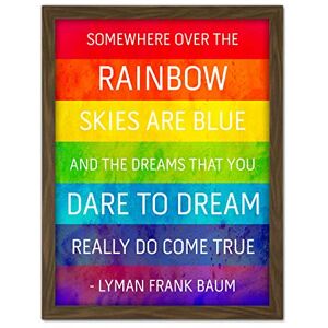 Wee Blue Coo Somewhere Over Rainbow Frank Baum Artwork Framed Wall Art Print 18X24 Inch Wee Blue Coo Somewhere Over Rainbow Frank Baum Artwork Framed Wall Art Print 18X24 Inch
