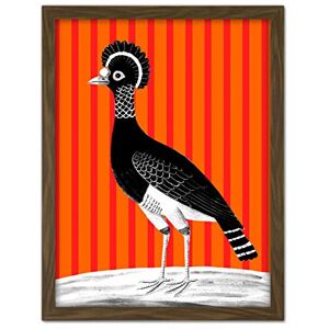Wee Blue Coo Tall Birds On Stripes Carafson Hen Artwork Framed Wall Art Print 18X24 Inch Wee Blue Coo Tall Birds On Stripes Carafson Hen Artwork Framed Wall Art Print 18X24 Inch