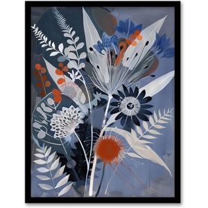 Artery8 Blue Wildflower Spray Bouquet Painting Floral Living Room Artwork Framed Wall Art Print 18X24 Inch Artery8 Blue Wildflower Spray Bouquet Painting Floral Living Room Artwork Framed Wall Art Print 18X24 Inch