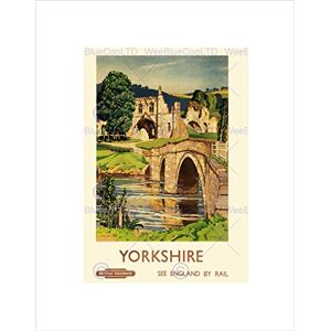 Wee Blue Coo TRAVEL KIRKHAM YORKSHIRE ENGLAND UK ABBEY BRIDGE RIVER RUIN ART PRINT B12X7961 Wee Blue Coo TRAVEL KIRKHAM YORKSHIRE ENGLAND UK ABBEY BRIDGE RIVER RUIN ART PRINT B12X7961