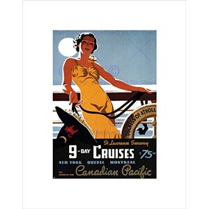 Wee Blue Coo Travel Canadian Pacific Cruise St Lawrence Canada Quebec Wall Art Print Wee Blue Coo Travel Canadian Pacific Cruise St Lawrence Canada Quebec Wall Art Print