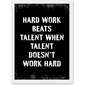Artery8 - Hard Work Beats Talent - Inspirational Gym Wall Art Artery8 - Hard Work Beats Talent - Inspirational Gym Wall Art