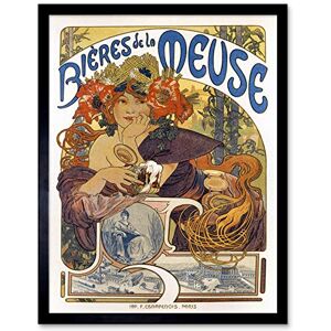 Wee Blue Coo Beer Of The Meuse Paris France Vintage Art Print Framed Poster Wall Decor 12x16 inch Wee Blue Coo Beer Of The Meuse Paris France Vintage Art Print Framed Poster Wall Decor 12x16 inch