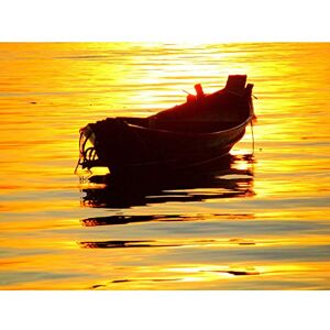 Wee Blue Coo PHOTO ROW BOAT SUNSET LAKE SILHOUETTE WALL ART PRINT PICTURE POSTER HP2743 Wee Blue Coo PHOTO ROW BOAT SUNSET LAKE SILHOUETTE WALL ART PRINT PICTURE POSTER HP2743