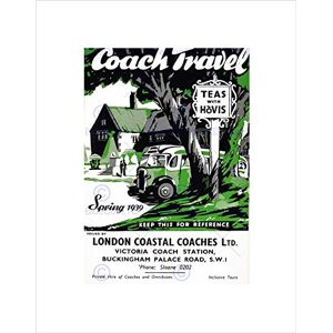 Wee Blue Coo TRAVEL COACH BUS TRIP LONDON UK VINTAGE RETRO ADVERT FRAMED ART PRINT B12X1546 Wee Blue Coo TRAVEL COACH BUS TRIP LONDON UK VINTAGE RETRO ADVERT FRAMED ART PRINT B12X1546