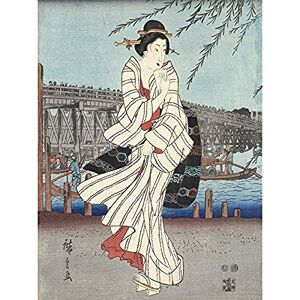 Artery8 Hiroshige Evening Breeze At The Ryogoku Bridge Art Print Canvas Premium Wall Decor Poster Mural Artery8 Hiroshige Evening Breeze At The Ryogoku Bridge Art Print Canvas Premium Wall Decor Poster Mural