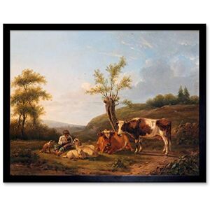 Artery8 Stokvisch Landscape Cattle Near Darthuizen Painting Art Print Framed Poster Wall Decor 12x16 inch Artery8 Stokvisch Landscape Cattle Near Darthuizen Painting Art Print Framed Poster Wall Decor 12x16 inch