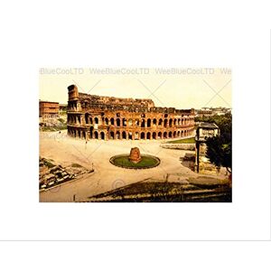 Wee Blue Coo Vintage Colour Tint Landmark Rome Italy Colosseum Wall Art Print Wee Blue Coo Vintage Colour Tint Landmark Rome Italy Colosseum Wall Art Print