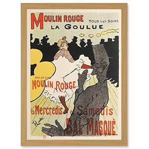 Artery8 Toulouse-Lautrec Dancer La Goulue Moulin Rouge Vintage French Advert Artwork Framed Wall Art Print A4 Artery8 Toulouse-Lautrec Dancer La Goulue Moulin Rouge Vintage French Advert Artwork Framed Wall Art Print A4