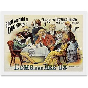 Wee Blue Coo Advert Dog Show Pet Funny Cool Sheffield Vintage UK Artwork Framed Wall Art Print A4 Wee Blue Coo Advert Dog Show Pet Funny Cool Sheffield Vintage UK Artwork Framed Wall Art Print A4