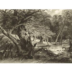 Artery8 David Lucas Jacques And The Wounded Stag 1846 Painting Large Wall Art Poster Print Thick Paper 18X24 Inch Artery8 David Lucas Jacques And The Wounded Stag 1846 Painting Large Wall Art Poster Print Thick Paper 18X24 Inch