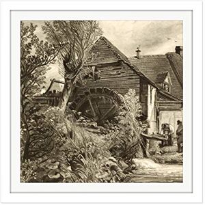 Artery8 David Lucas Gillingham Mill Dorsetshire 1846 Painting Square Wooden Framed Wall Art Print Picture 16X16 Inch Artery8 David Lucas Gillingham Mill Dorsetshire 1846 Painting Square Wooden Framed Wall Art Print Picture 16X16 Inch