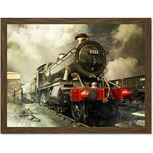 Wee Blue Coo Steam Train Vintage Colour Photo Art Large Framed Art Print Poster Wall Decor 18x24 inch Wee Blue Coo Steam Train Vintage Colour Photo Art Large Framed Art Print Poster Wall Decor 18x24 inch