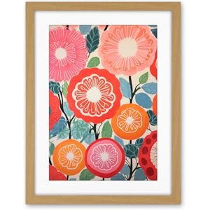 Artery8 Pomegranate Tree Flowers in Bloom Mediterranean Bright Floral Abstract Artwork Framed Wall Art Print 18X24 Inch Artery8 Pomegranate Tree Flowers in Bloom Mediterranean Bright Floral Abstract Artwork Framed Wall Art Print 18X24 Inch