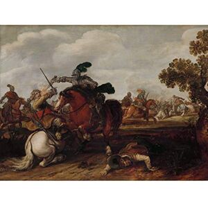 Artery8 Jan Martszen De Jonge A Cavalry Charge Painting Large Wall Art Poster Print Thick Paper 18X24 Inch Artery8 Jan Martszen De Jonge A Cavalry Charge Painting Large Wall Art Poster Print Thick Paper 18X24 Inch