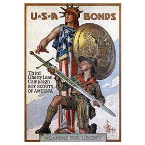 Wee Blue Coo War First World Bond Scout Liberty USA Sword Advertising Wall Art Print Wee Blue Coo War First World Bond Scout Liberty USA Sword Advertising Wall Art Print
