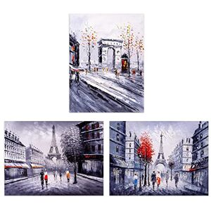 Artery8 Paris In Winter Oil Paintings Set Of 3 Unframed Wall Art Prints Living Room Aesthetic Eiffel Tower Arc De Triomphe 12X16 Inch Artery8 Paris In Winter Oil Paintings Set Of 3 Unframed Wall Art Prints Living Room Aesthetic Eiffel Tower Arc De Triomphe 12X16 Inch