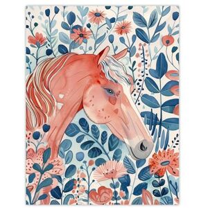 Artery8 Horse in Flower Field Pink Blue Watercolour Living Room Large Wall Art Poster Print Thick Paper 18X24 Inch Artery8 Horse in Flower Field Pink Blue Watercolour Living Room Large Wall Art Poster Print Thick Paper 18X24 Inch