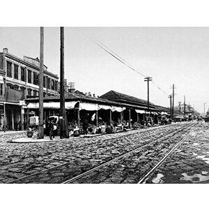 Wee Blue Coo French Market Orleans 1900 Vintage History Old BW Art Print Poster Wall Decor 12X16 Inch Wee Blue Coo French Market Orleans 1900 Vintage History Old BW Art Print Poster Wall Decor 12X16 Inch