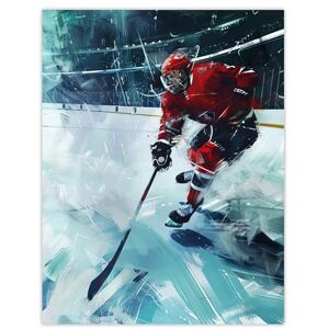 Artery8 Ice Hockey Player in Game Oil Painting Stadium Man Cave Fathers Day Extra Large XL Wall Art Poster Print Artery8 Ice Hockey Player in Game Oil Painting Stadium Man Cave Fathers Day Extra Large XL Wall Art Poster Print