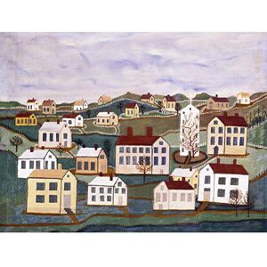 Fine Art Prints Anonymous Twenty-two Houses And Church Painting Large Print Poster Wall Art Decor Picture Fine Art Prints Anonymous Twenty-two Houses And Church Painting Large Print Poster Wall Art Decor Picture