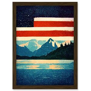 Wee Blue Coo Glacier National Park American Flag Design Iconic Artwork Framed Wall Art Print A4 Wee Blue Coo Glacier National Park American Flag Design Iconic Artwork Framed Wall Art Print A4